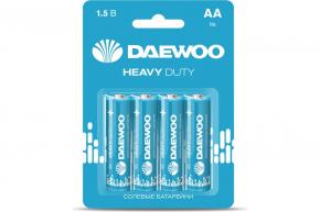 Фонари аккумуляторные и батарейки — Солевая батарейка Daewoo R 6 Heavy Duty BL-4 AA/пальчиковая (R6;LR6;FR6) — фото