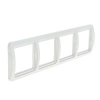 Серия Лондон — Рамка Лондон 4-х местная горизонт..белая EKF — фото