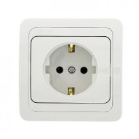 Серия Лондон — Розетка Лондон 1СП евро 16 А белая EKF — фото