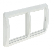 Серия Лондон — Рамка Лондон 2-х местная горизонт.белая EKF — фото