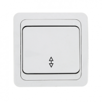 Серия Лондон — Выключатель проход. Лондон 1 СП 10 А белый EKF — фото