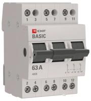 Трехпозиционные переключатели EKF — Трехпозиционный переключатель 4P 63 A EKF Basic — фото